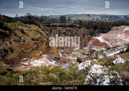 Carrière de calcaire dans le Peak District, Derbyshire, Royaume-Uni Banque D'Images