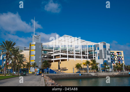 Le centre commercial El Muelle par le port de Las Palmas de Gran Canaria Gran Canaria island ville des îles Canaries Espagne Europe Banque D'Images