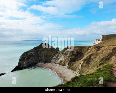 Man O'War Bay sur la côte du Dorset Banque D'Images