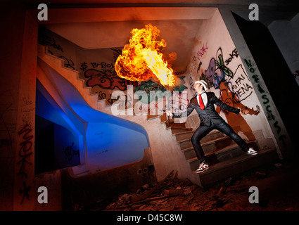 Artiste mise à l'incendie Banque D'Images