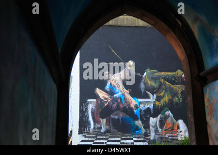 Graffiti sur Nelson Street à Bristol, Angleterre Banque D'Images