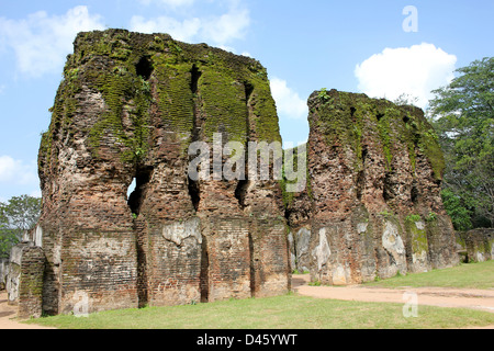 Ruines du palais royal, Polonnaruwa, Sri Lanka Banque D'Images