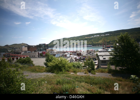 Une vue sur St John's, Terre-Neuve. Banque D'Images