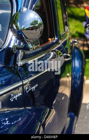 1947 Packard Super Clipper, Antique car show, la rue Armstrong, Vieille Ville Fairfax, Virginie Banque D'Images