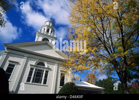 Elk280-1304, Woodstock, Vermont First Congregational Church, 1808 Banque D'Images