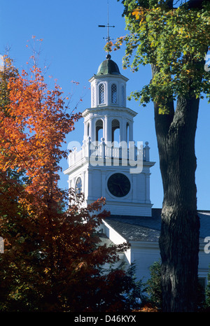 Elk280-1307v, Woodstock, Vermont Premier Congregational Church, 1808 Banque D'Images