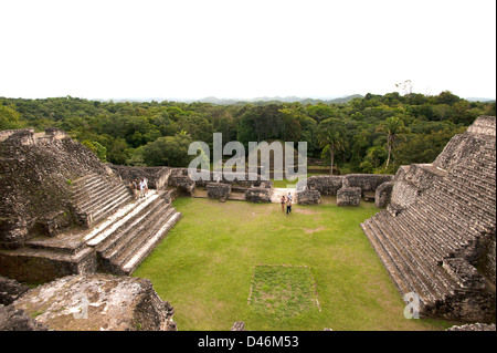 Ruines mayas Caracol, Belize Banque D'Images