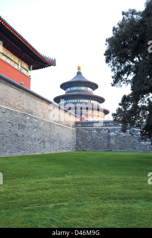 Tourelle et Temple du ciel avec la terre, Beijing Chine Banque D'Images