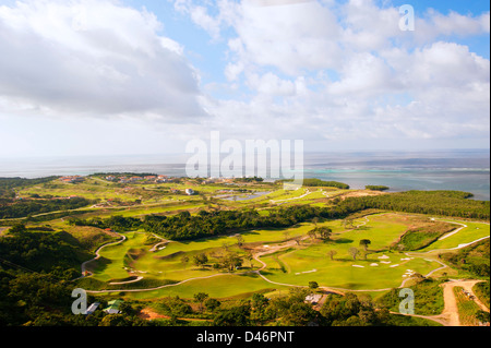 Bay Resort Pristine et Black Pearl Golf sur l'île de Roatan, Honduras Banque D'Images