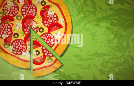 Pizza. vector illustration Banque D'Images