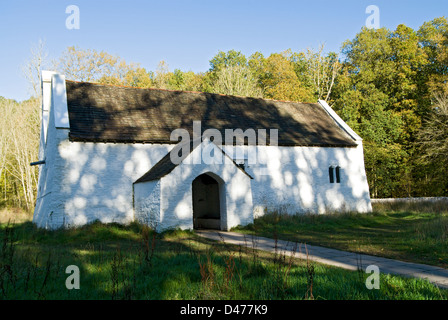 Église Llandeilo Tal y Bont, Musée national d'histoire de St Fagans/Amgueddfa Werin Cymru, Cardiff, Galles du Sud, Royaume-Uni. Banque D'Images