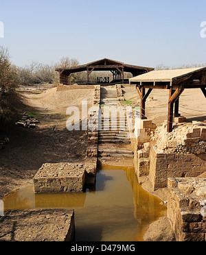 Le site du baptême de Jésus Christ à Béthanie en Jordanie Banque D'Images