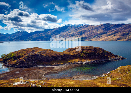 Loch Hourn, Glenelg, Highlands, en Écosse. UK Banque D'Images