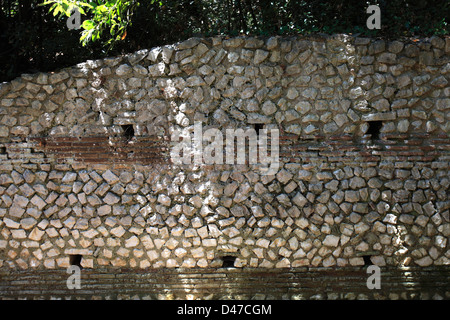 Des ruines, une grande basilique, ancienne Butrint, Site du patrimoine mondial de l'UNESCO, le Parc National de Butrint, district de Saranda, Albanie méridionale, Banque D'Images