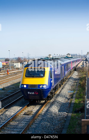 Classe 43 126 passe Didcot Parkway en route avec un FGW service à Swansea le 5 mars 2013 Banque D'Images