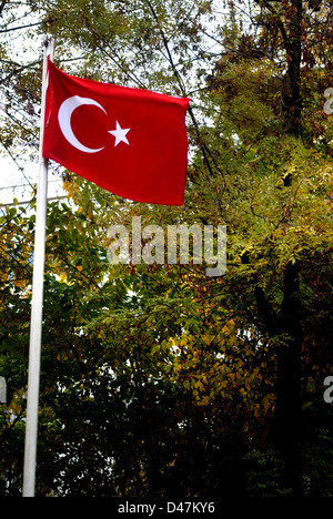 Drapeau de la Turquie Banque D'Images