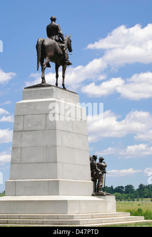 Virginia Monument sur le champ de bataille de Gettysburg, statue du général Robert E. Lee Banque D'Images