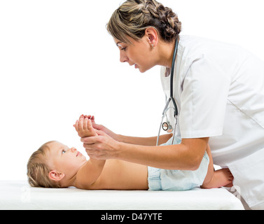 Massage médecin ou à faire la gymnastique baby girl Banque D'Images