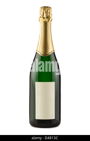 Bouteille de champagne in front of white background Banque D'Images