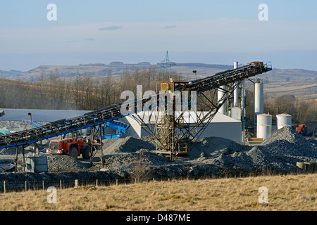 Le Shap Cemex travaille en granit bleu. Shap, Cumbria, Angleterre, Royaume-Uni, Europe. Banque D'Images