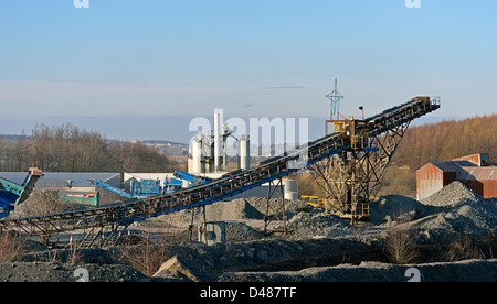 Le Shap Cemex travaille en granit bleu. Shap, Cumbria, Angleterre, Royaume-Uni, Europe. Banque D'Images