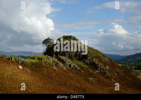 Château Howe site d'un oppidum, néolithique de la vallée de Langdale, Lake District, Cumbria, England, UK, 36MPX, HI-RES Banque D'Images