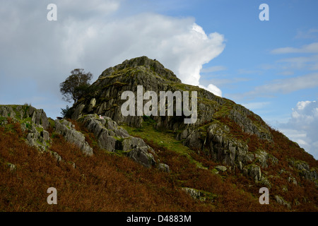 Château Howe site d'un oppidum, néolithique de la vallée de Langdale, Lake District, Cumbria, England, UK, 36MPX, HI-RES Banque D'Images