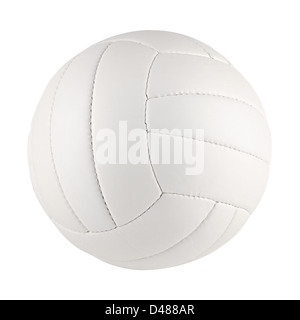 Un volley-ball blanc sur fond blanc Banque D'Images