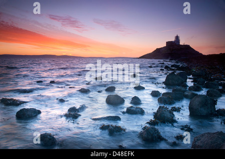 Bracelet bay lighthouse, Gower Banque D'Images