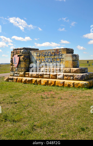 Parc National Theodore Roosevelt entrée au Dakota ND-NOUS Banque D'Images