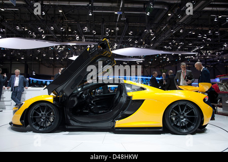 McLaren P1 en exposition au Salon de Genève 2013 Banque D'Images