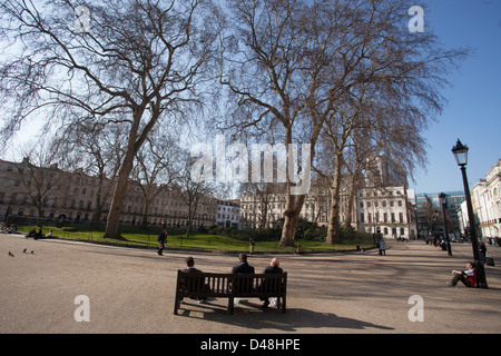 Fitzroy Square Garden, jardin géorgien, Fitzrovia, Londres, Angleterre, Royaume-Uni Banque D'Images