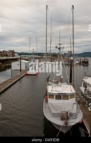 Florence, États-Unis, bateaux dans le port Banque D'Images