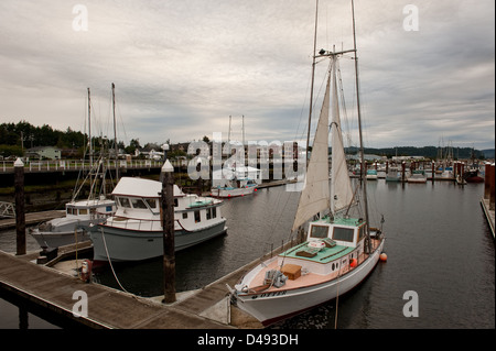 Florence, États-Unis, bateaux dans le port Banque D'Images