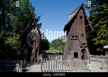 Myers Flat, United States, sequoia tree house dans la région de Humboldt Redwoods State Park Banque D'Images