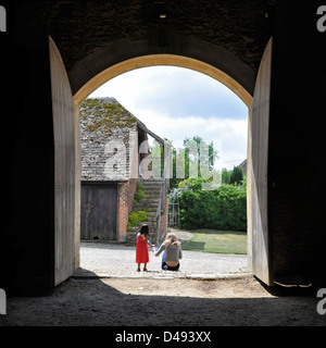 Grande grange coxwell, Oxfordshire, Angleterre, 14e siècle Banque D'Images