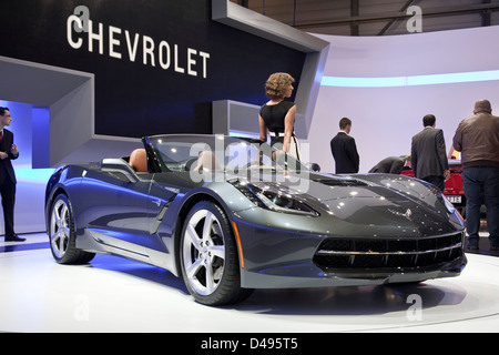 Chevrolet Corvette Convertible. Geneva Motor Show 2013 Banque D'Images