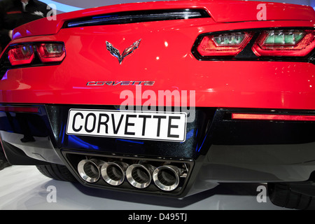 Chevrolet Corvette Convertible. Geneva Motor Show 2013 Banque D'Images