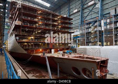 Papenburg, Allemagne, Meyer Werft GmbH, la nouvelle station d'AIDAmar en bâtiment couvert Banque D'Images