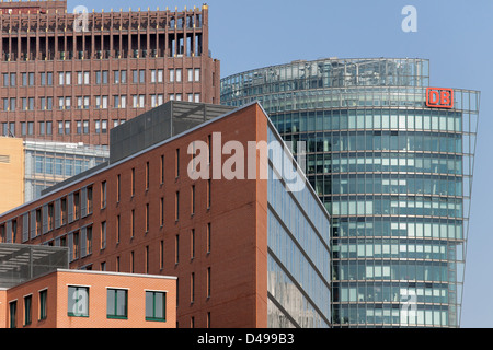 Berlin, Allemagne, de gratte-ciel sur la Potsdamer Platz Banque D'Images