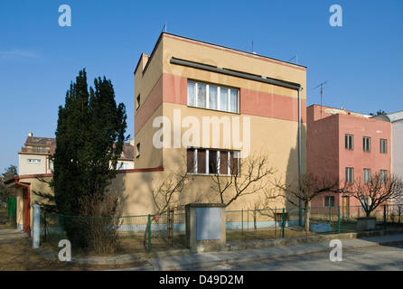 Brno, République tchèque, Werkbundsiedlung Bruenn, House 14 par Jaroslav Syriste Banque D'Images