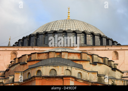 Style Byzantin détails architecturaux de la basilique Sainte-Sophie à Istanbul, Turquie. Banque D'Images