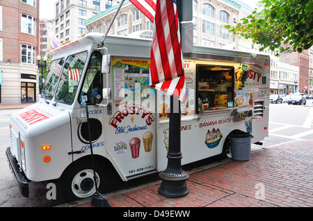 Camion de crème glacée, Boston, Massachusetts, USA Banque D'Images