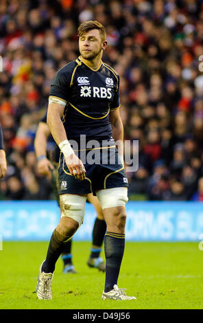 Edinburgh, Ecosse, Royaume-Uni. 9 mars 2013. Ryan Wilson fait ses débuts au numéro 8, Edinburgh, Ecosse, Royaume-Uni. 9 mars 2013. Ryan Wilson 09/03/13 (c) Colin Lunn/ Alamy Live News Banque D'Images