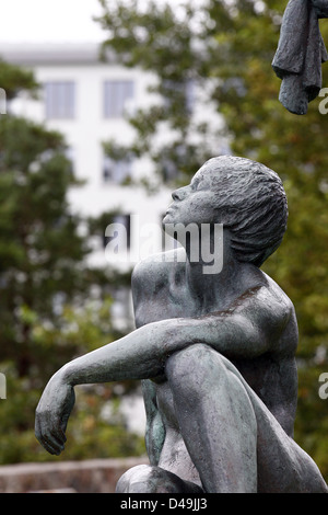 Allemagne, Prora, Juergen Rough sculpture intitulée athlètes Banque D'Images