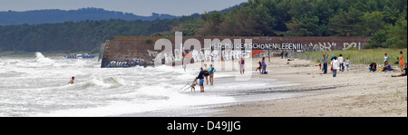 Piazzetta, l'Allemagne, de la plage de Prora le quai Banque D'Images