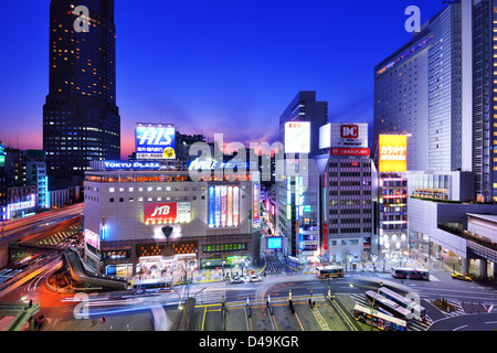 Shibuya, Tokyo, Japon paysage urbain. Banque D'Images