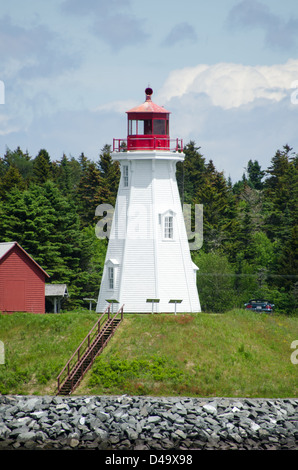 L'Mulholland Point Lighthouse, l'île Campobello, au Nouveau-Brunswick, Canada. Banque D'Images