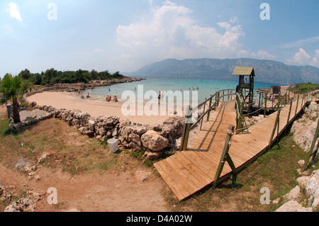 Plage de Cléopâtre, Cleopatra Island (l'île de Sedir), sur la mer Egée, en Turquie Banque D'Images