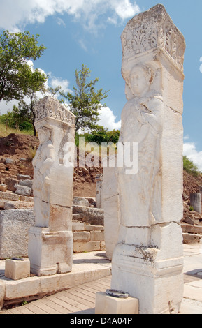 Héraclès porte, ville antique d'Éphèse, la FEAS, la Turquie, l'Asie occidentale Banque D'Images